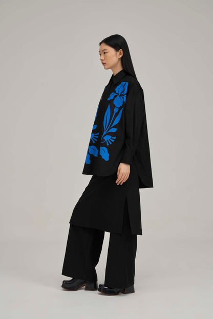 Filldora Diagonal Relaxed Longline Shirt - view 3