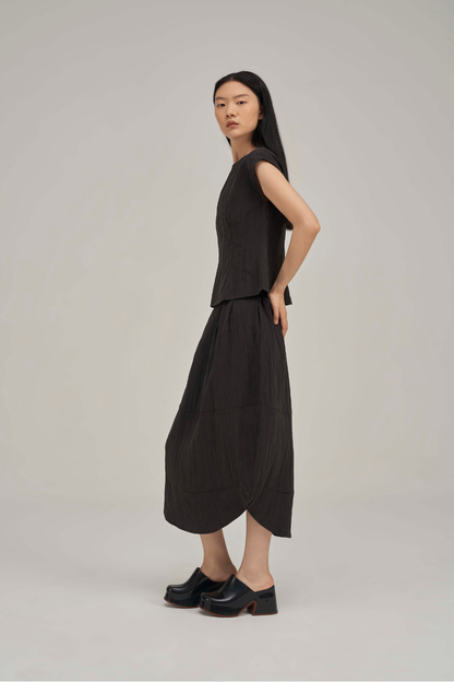 Filldora Onyx Bateau-Neck Short-Sleeve Blouse - view 3