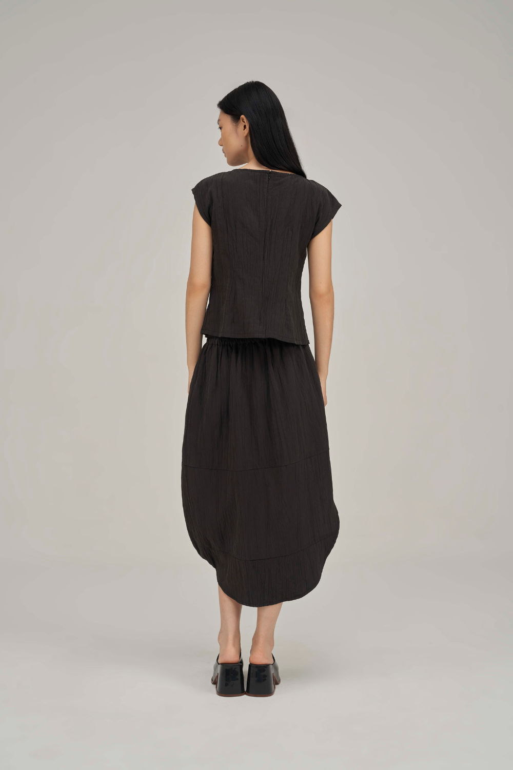 Filldora Onyx Bateau-Neck Short-Sleeve Blouse - view 4