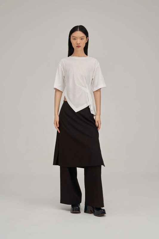 Filldora Onyx Diagonal Maxi Trousers - view 1