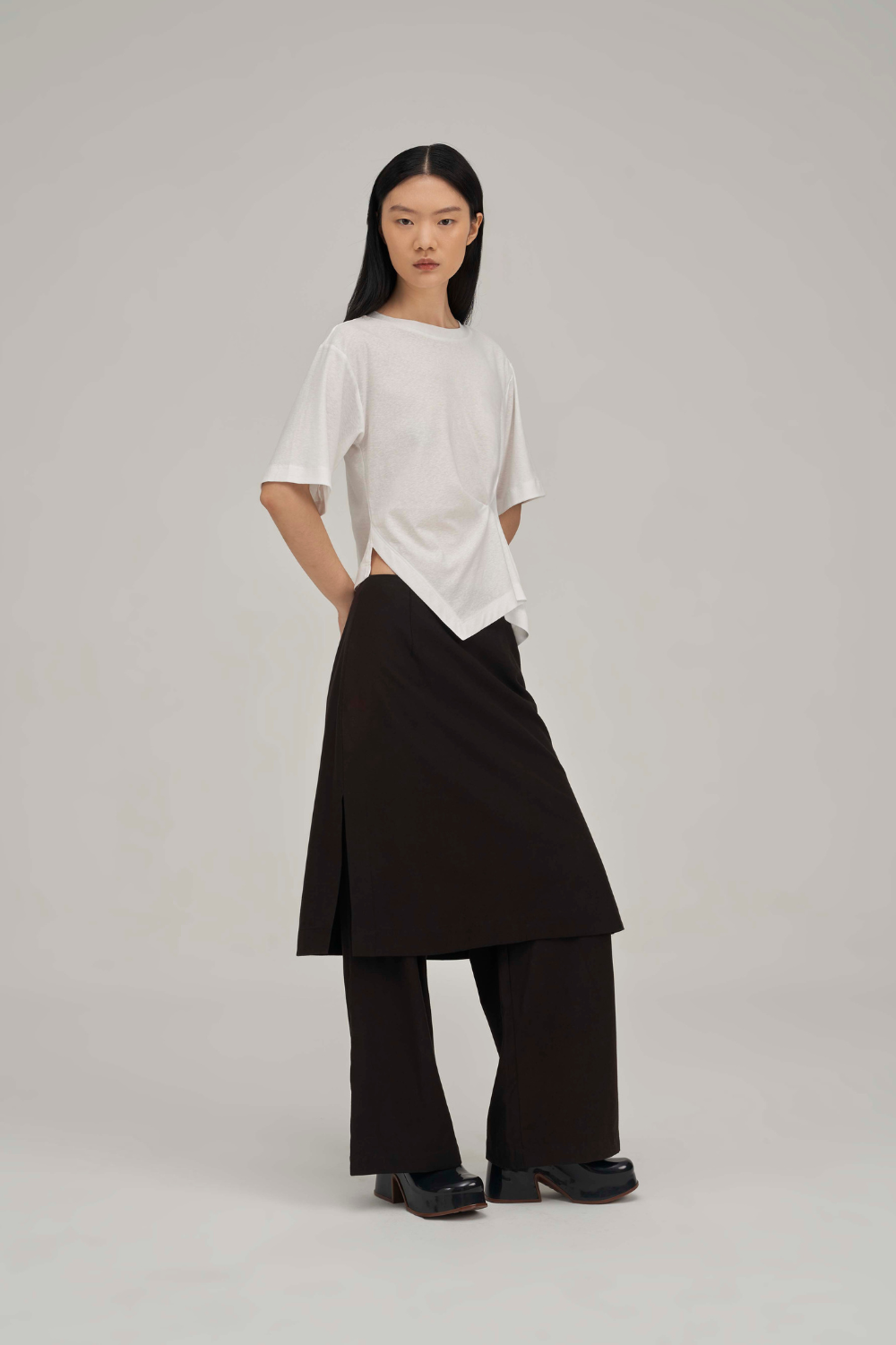 Filldora Onyx Diagonal Maxi Trousers - view 2