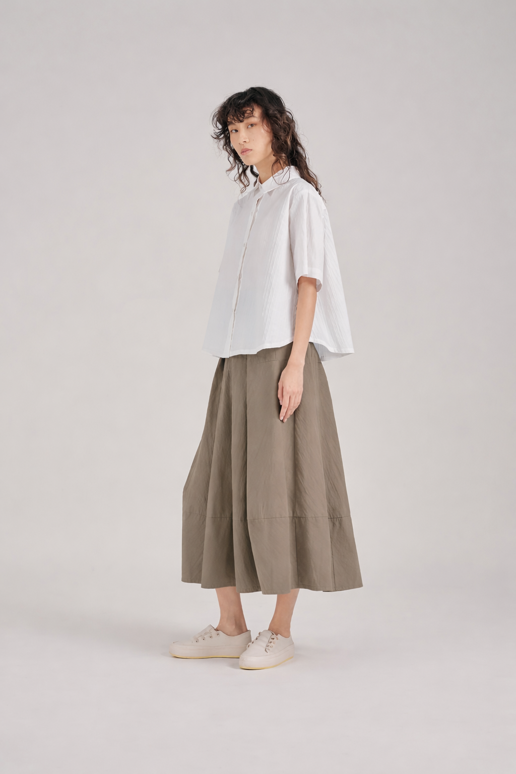 Filldora Sculpted Pleated Midi Skirt - view 4