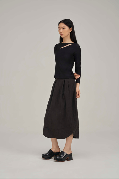 Filldora Onyx Bateau-Neck Knit Blouse - view 2