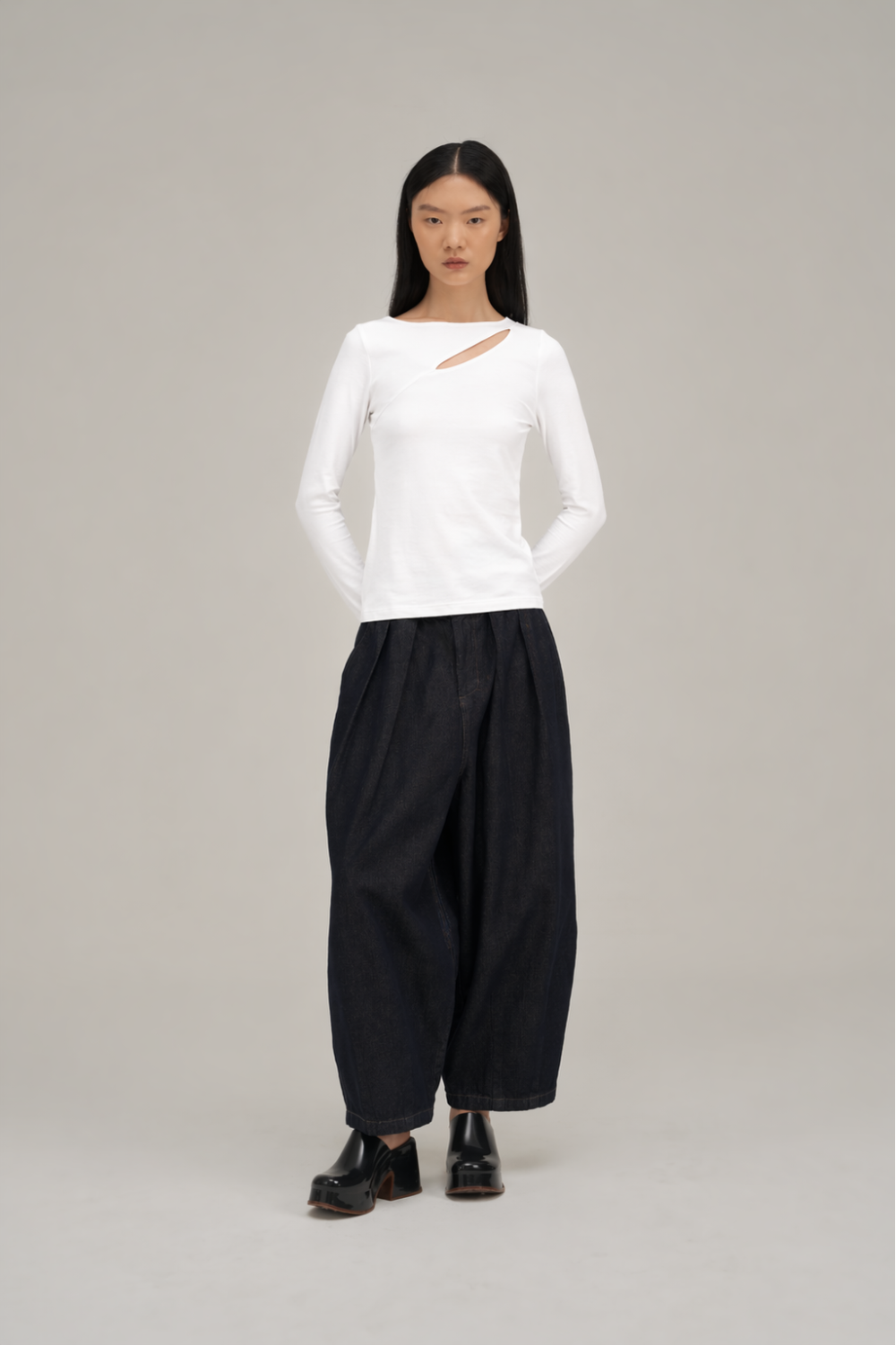 Filldora Ivory Bateau-Neck Knit Blouse - view 3
