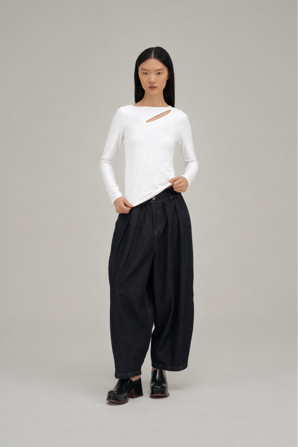 Filldora Ivory Bateau-Neck Knit Blouse - view 1