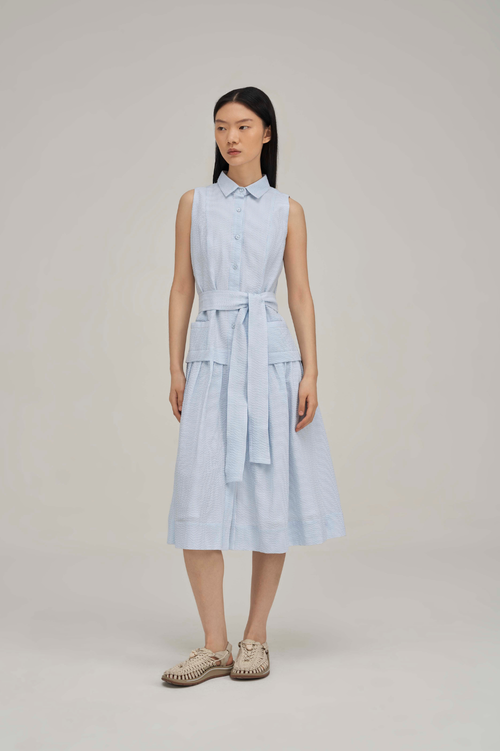 Filldora Sky Button-Front Midi Dress - view 1