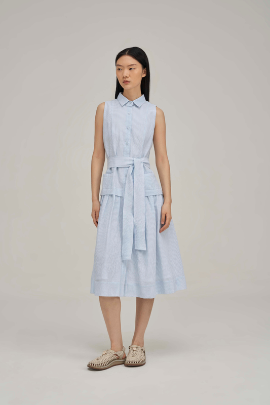 Filldora Sky Button-Front Midi Dress - view 1