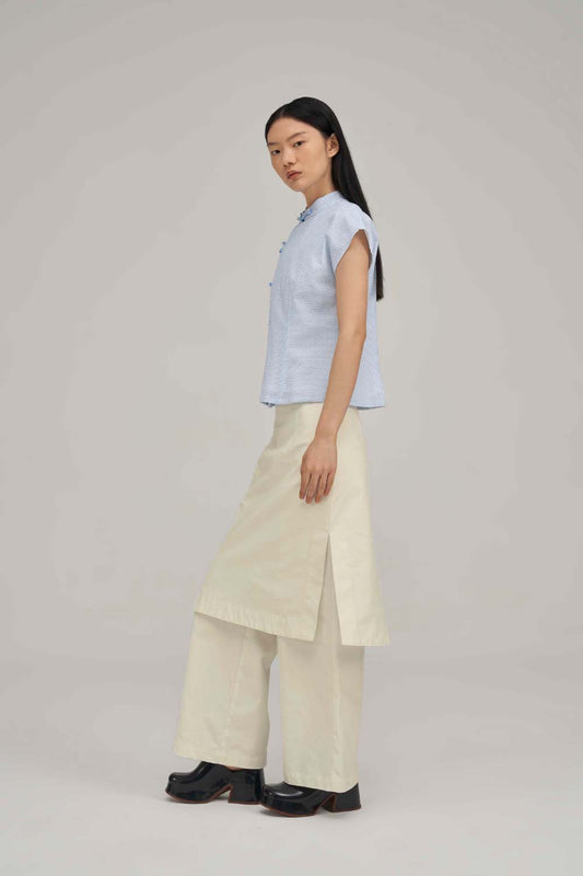 Filldora Oat Diagonal Maxi Trousers - view 1