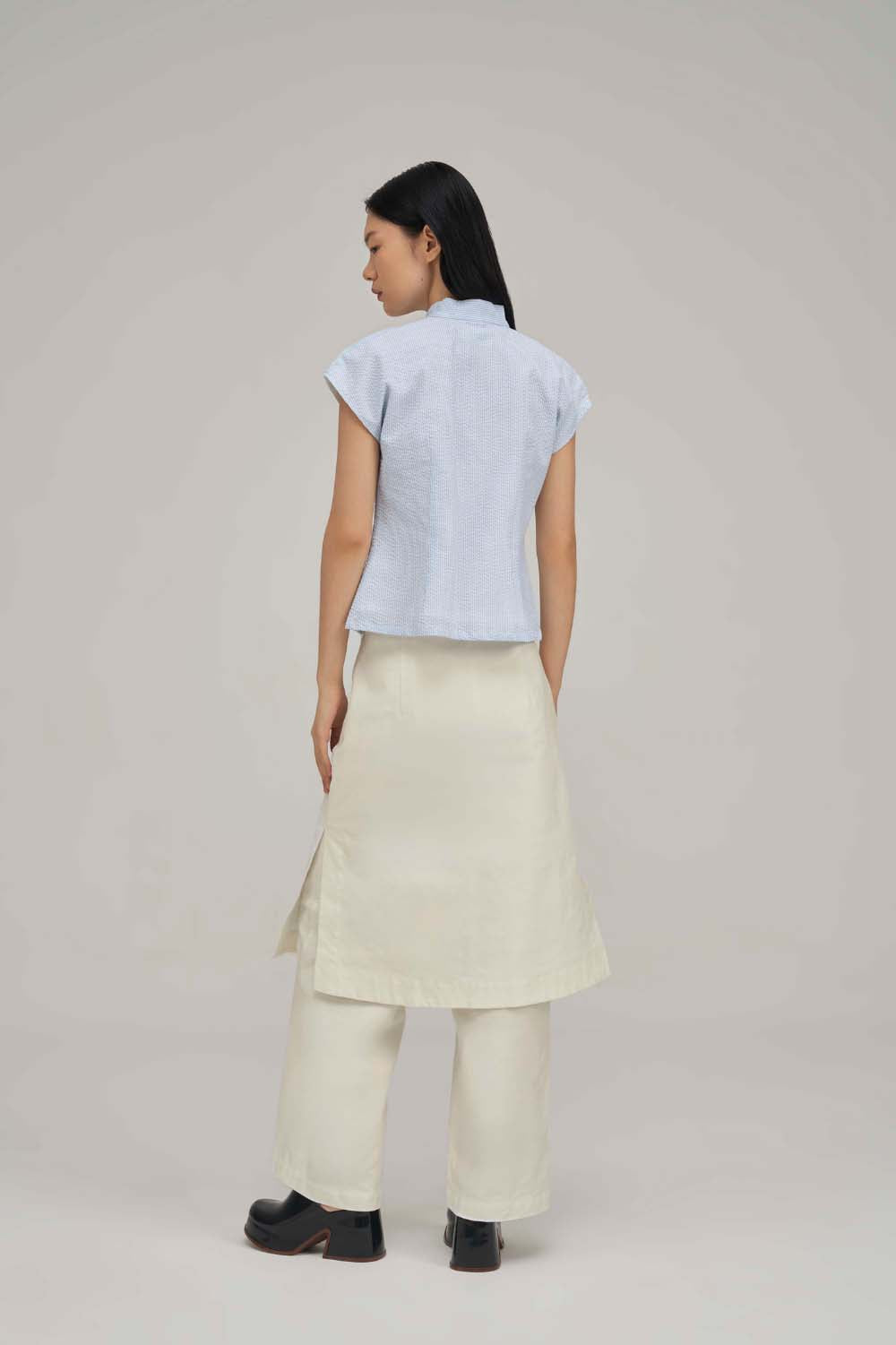 Filldora Oat Diagonal Maxi Trousers - view 3