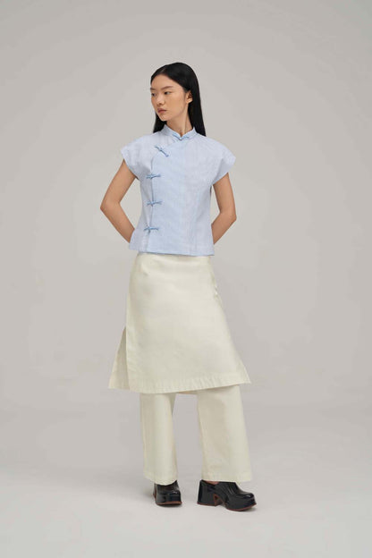 Filldora Oat Diagonal Maxi Trousers - view 2