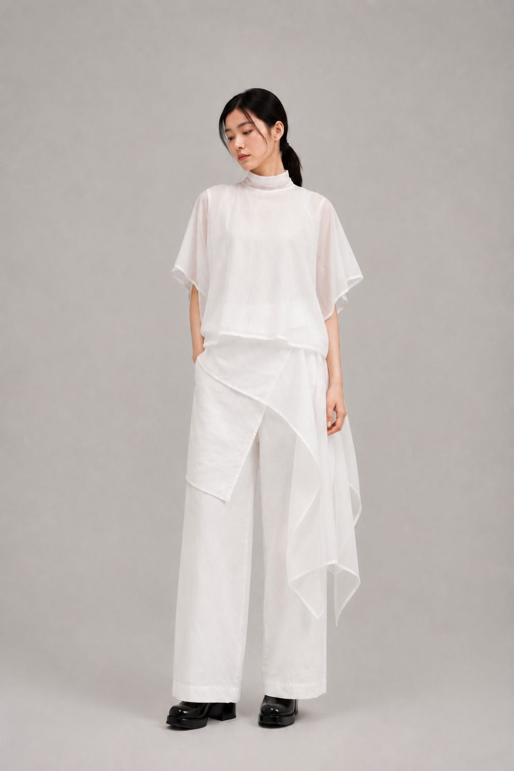 Filldora Easy High-Collar Flowing Tunic - view 1